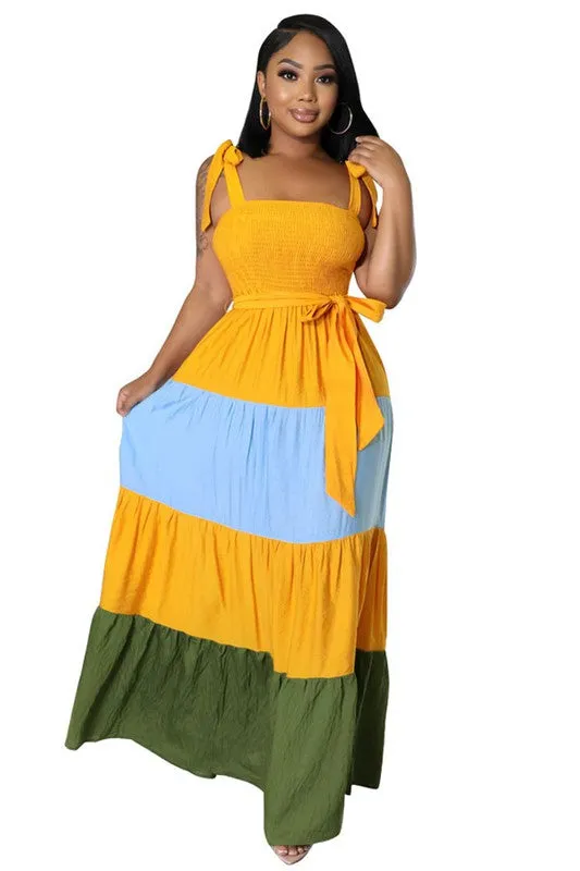 Just Flow-Multicolor Maxi Dress