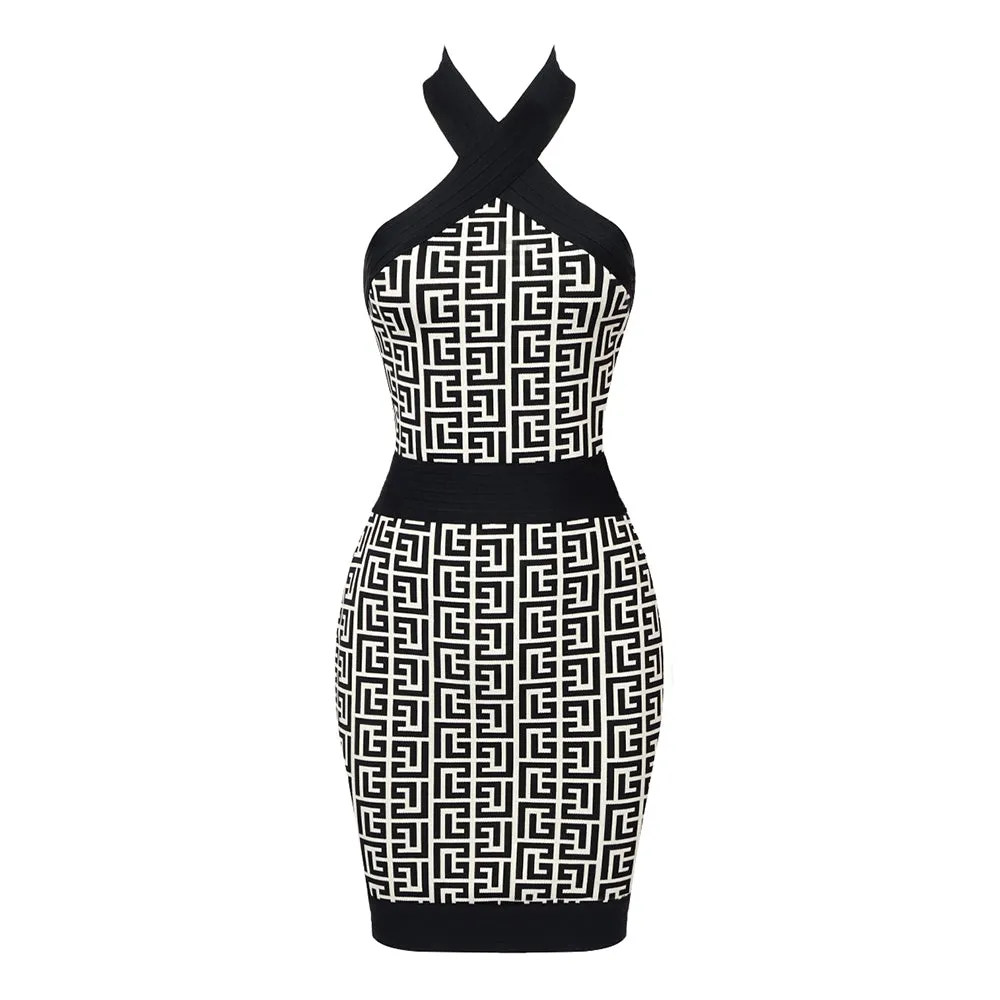 LUISA Halter Bandage Dress