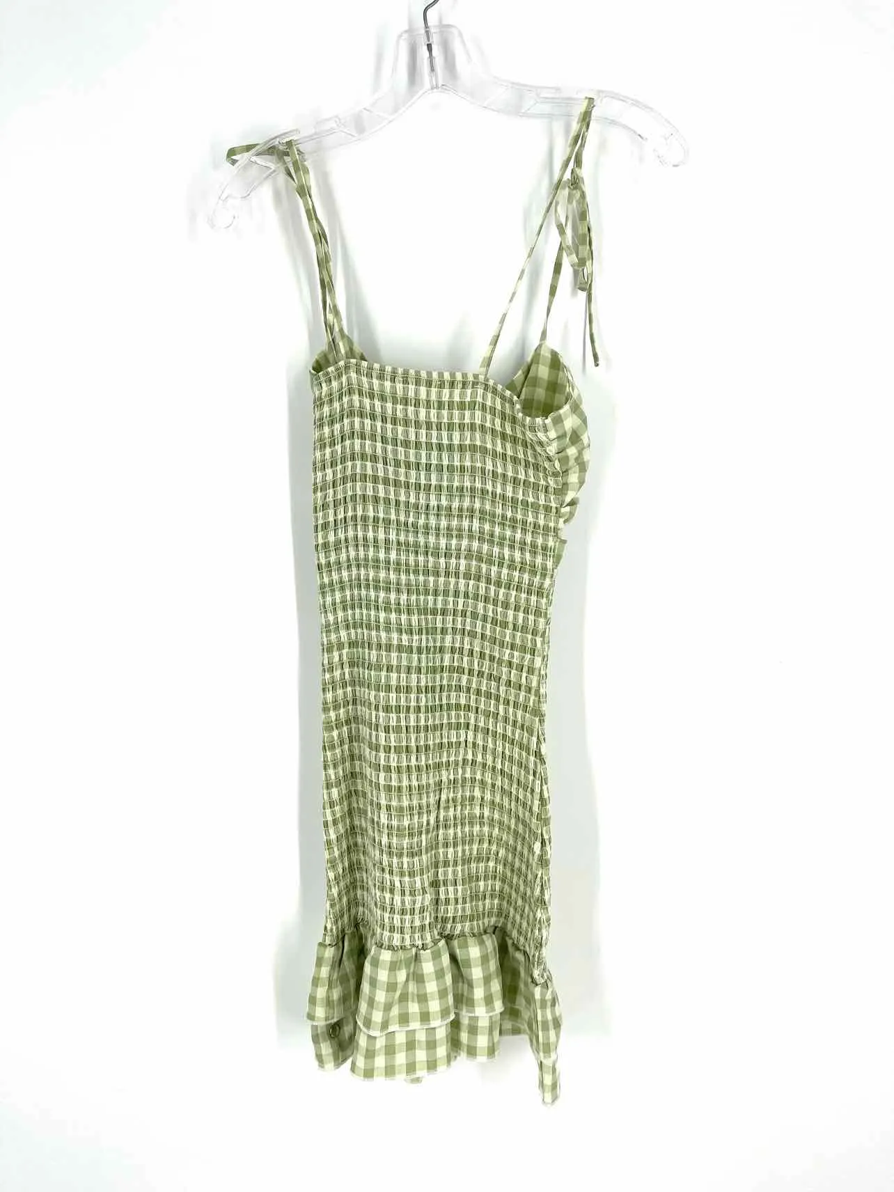 Mable Size XS Olive/White Gingham Smocked NEW Dresses Dress