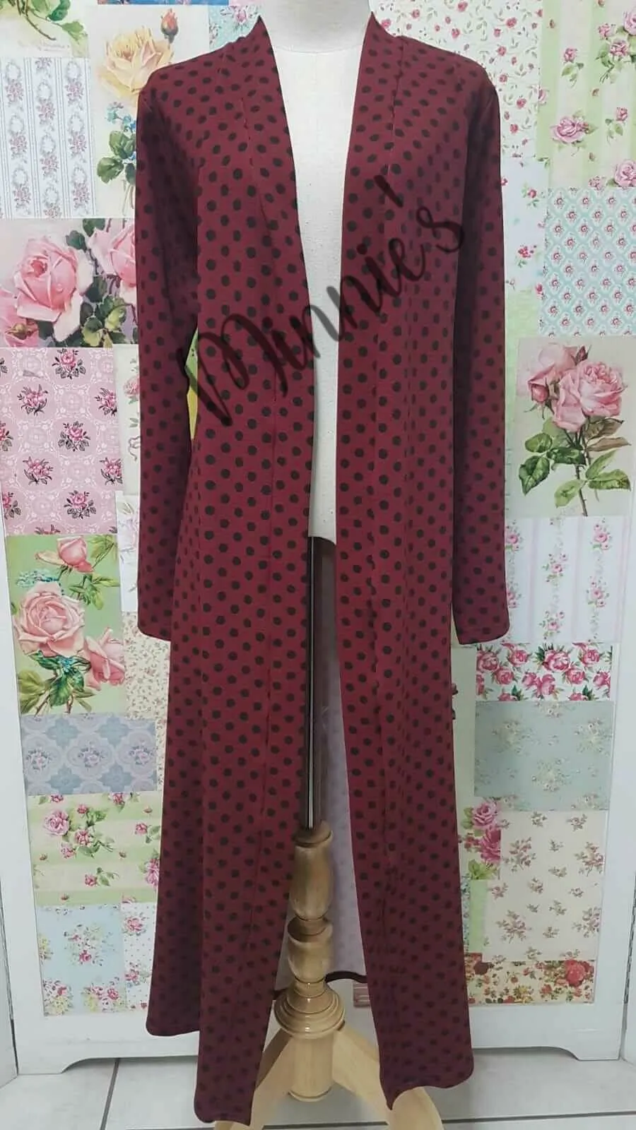 Maroon Polka Dot Jacket LR0184