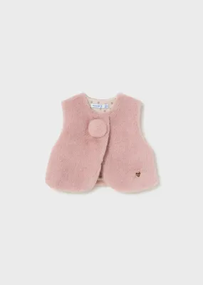 Mayoral Baby Girls Blush Fur Gilet 2327 023