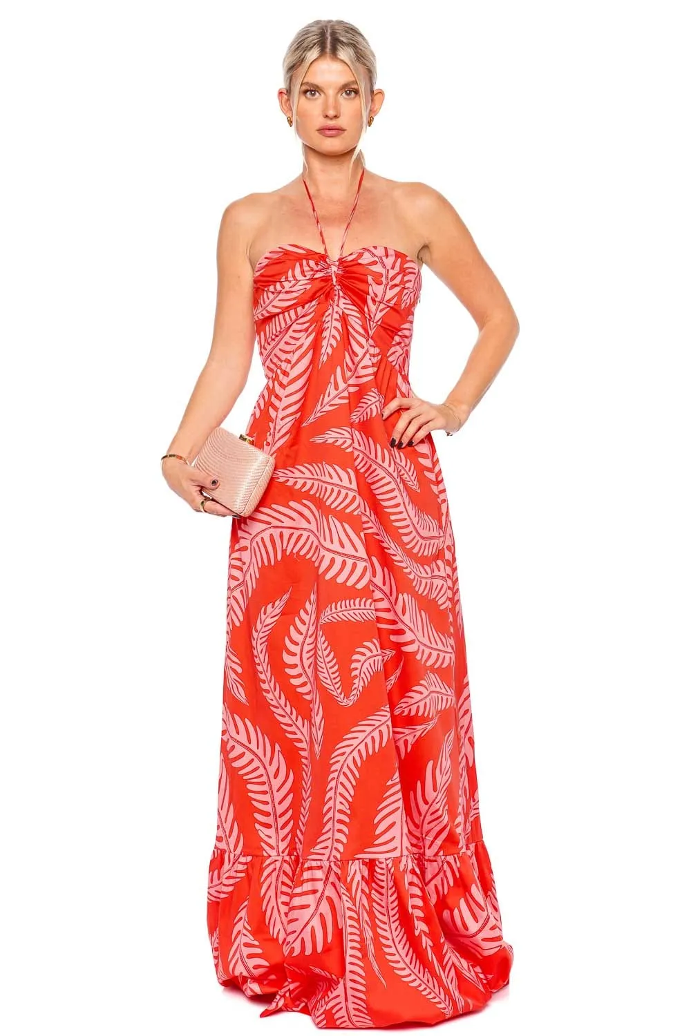 Mendoza Cotton Halter Maxi Dress