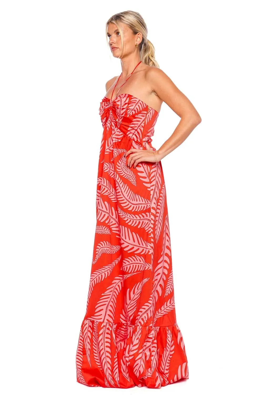 Mendoza Cotton Halter Maxi Dress