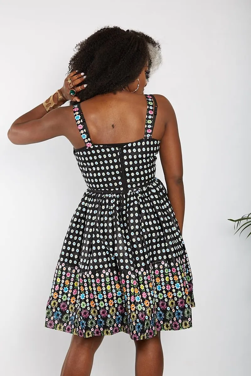 New in African Print Summer Shift Mini Dress - Black