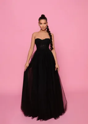 NICOLETTA Khloe Gown - Black