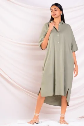 Oversized Midi Shirt Dress