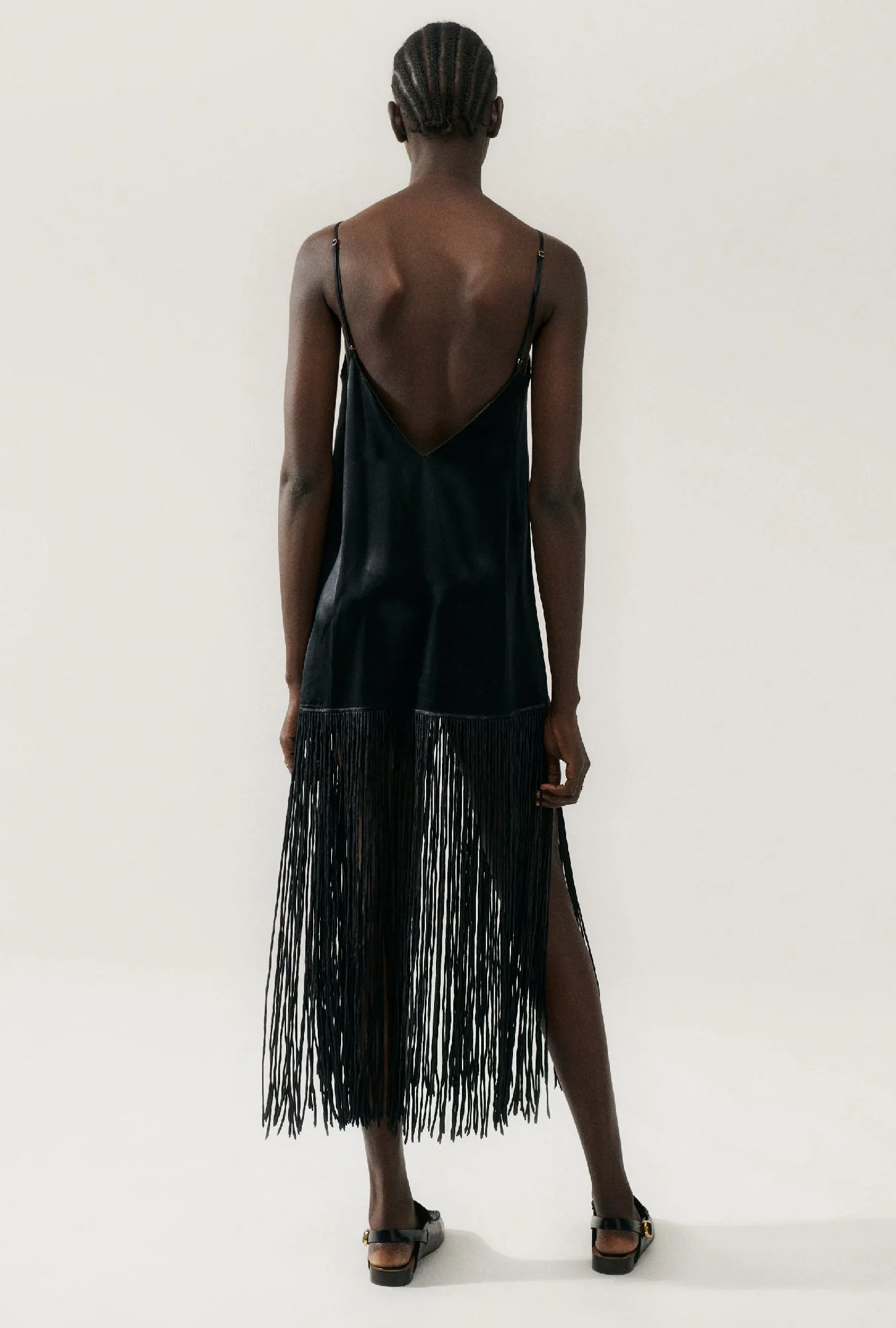 Silk Laundry - Fringe Dress - Black