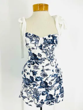 Size 8 Wh/Bl/Bk Floral NEW Dresses Dress