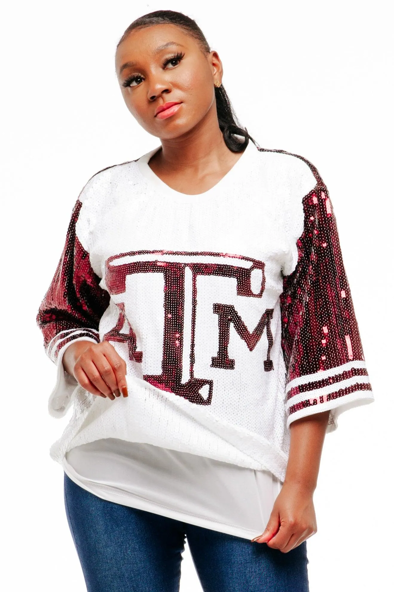 Texas College Sequin Shirt