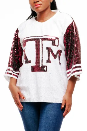 Texas College Sequin Shirt