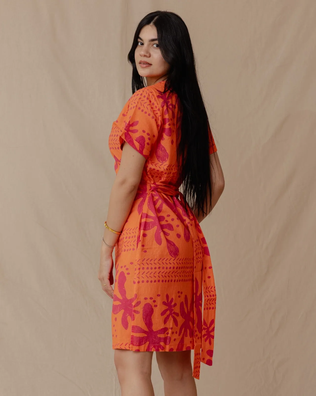 Tribal Linen Dress