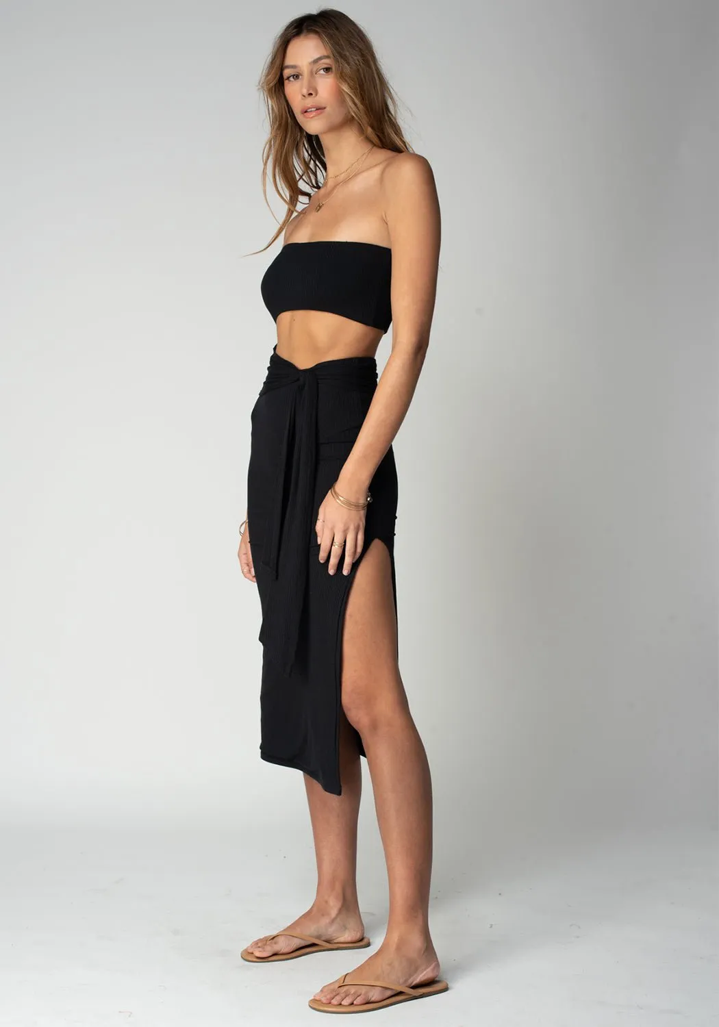 WIDE RIB BAJA NIGHTS CUT OUT DRESS