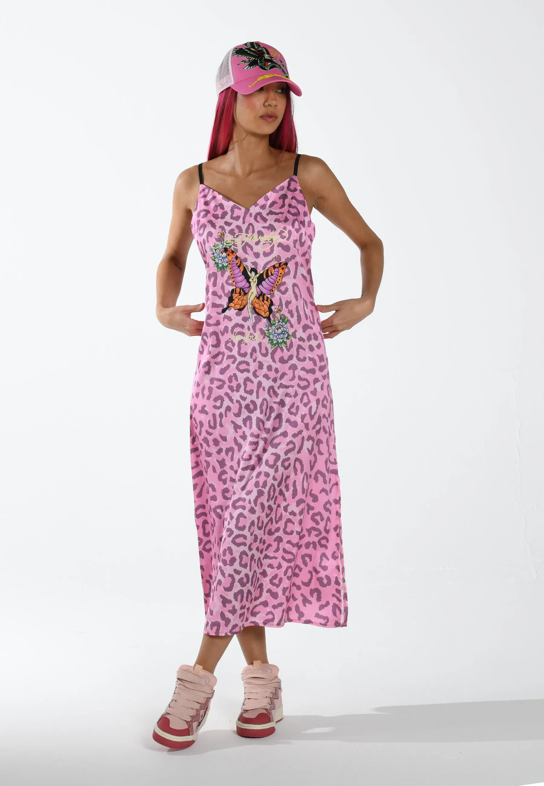 Womens Motherfly Slip Dress - Pink